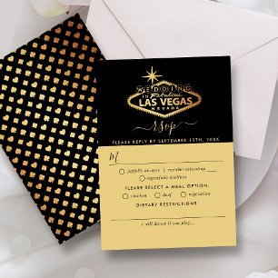 Cartons Réponse Elégant Las Vegas Destination Mariage