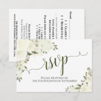 Élégant Mariage de calligraphie florale blanc ivoi