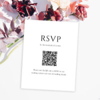Élégant Mariage de code QR de monogramme initial d