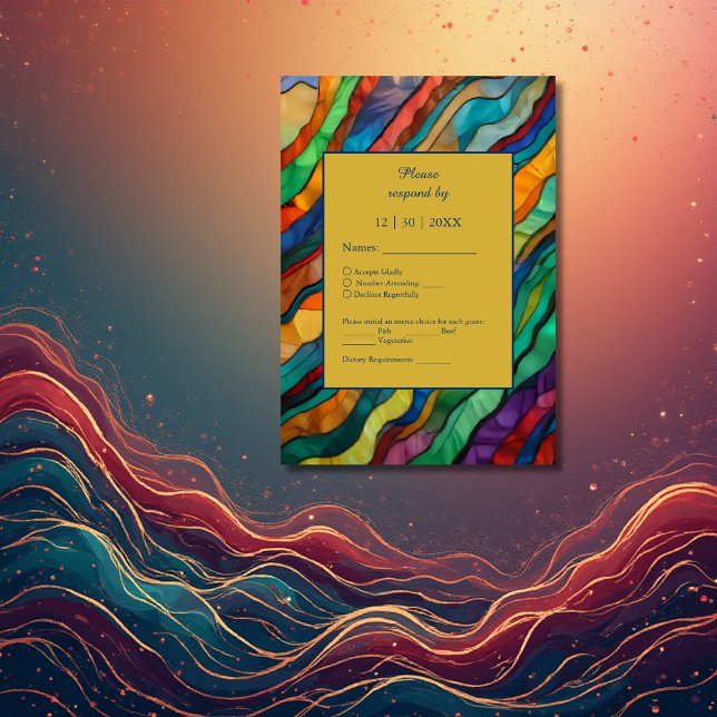 Cartons Réponse Elégant mariage de destination africaine opulente (Créateur téléchargé)