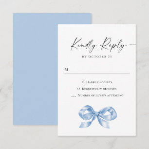 Cartons Réponse Élégant Mariage de mâchoire bleu Dusty