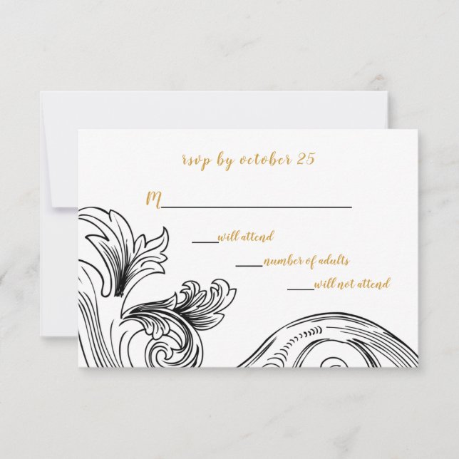 Cartons Réponse Élégant Mariage floral délicieux (Devant)