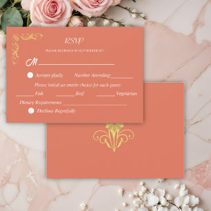 Cartons Réponse Élégant Mariage victorien