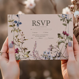 Cartons Réponse Élégant Mariage Vintage