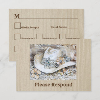 Cartons Réponse Élégant Mariage Western Boho