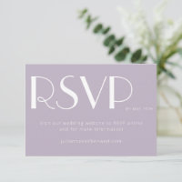 Elégant minimaliste Dusty Lilac Deco Mariage en li