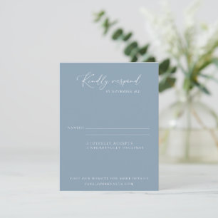 Cartons Réponse Élégant minimaliste moderne Dusty Mariage