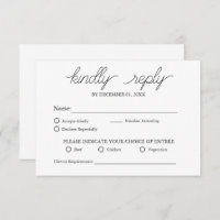 Élégant minimaliste option repas blanc Mariage