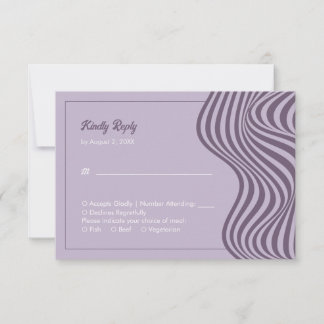 Cartons Réponse Elegant Modern Retro Wedding Flowing Wave Pattern