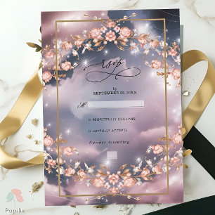 Cartons Réponse Elégant Mystique Floral Garden Mariage