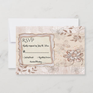 Cartons Réponse Élégant Rose Gold Parties scintillant Formal Mari