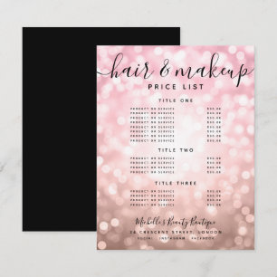 Cartons Réponse Elégant Rose Gold Parties scintillant Lumières Sal