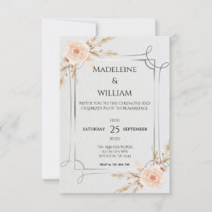 Cartons Réponse Elégant Rustic Boho Fleur sauvage Mariage