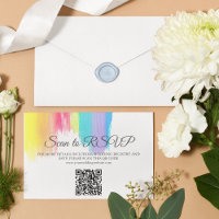 Élégant site Mariage arc-en-ciel QR Code