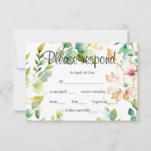 Elégant vert fleurs sauvages d'aquarelle