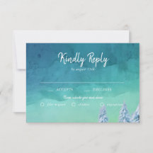 Elégante aquarelle hiver Neige Options de repas RS