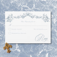 Elégante Dusty Blue Chinoiserie Cherub Mariage