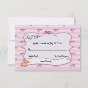 Cartons Réponse Élégante fille rose pince raypes chic Mariage mode