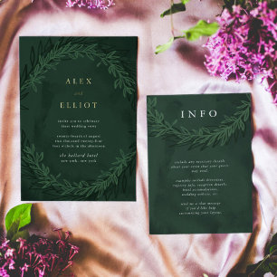 Cartons Réponse Emerald Green Information sur le Mariage dramatiqu
