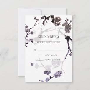Cartons Réponse Encre sumie de fleur de prune