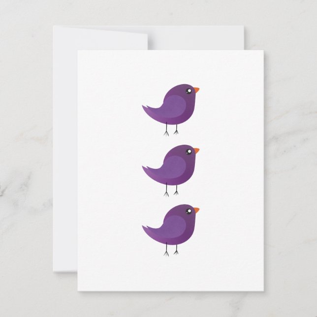 Cartons Réponse Enfants mignonette birdy (Devant)