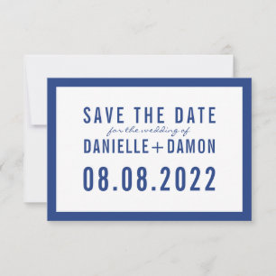 Cartons Réponse ENREGISTRER LA DATE simple type de bloc moderne bl