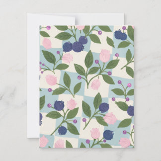 Cartons Réponse Enveloppe Florale Jardin de Myrtilles