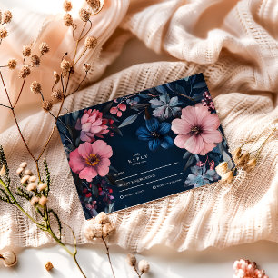 Cartons Réponse esthétique de mariage gothique vintage