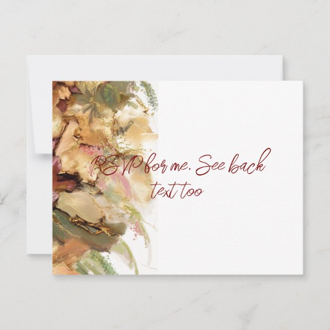 Cartons Réponse Étiquette d'adresse de retour d'art floral avec un (Devant)