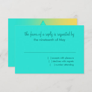 Cartons Réponse Étoile bat mitzvah de David Yellow Aqua