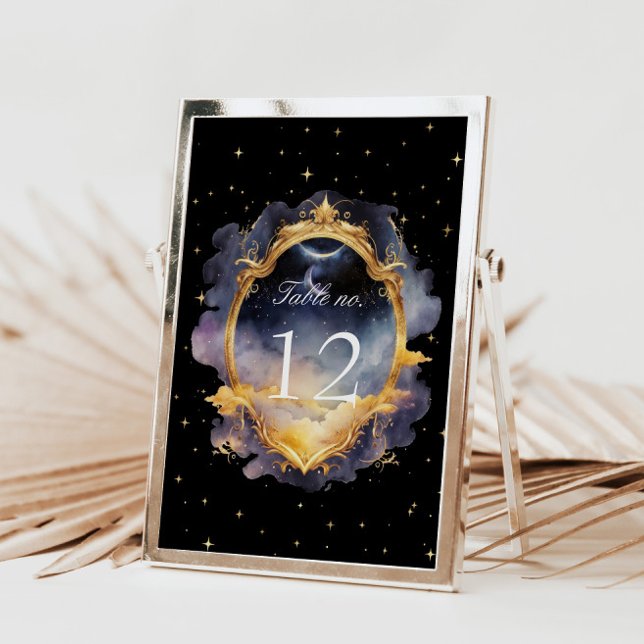 Cartons Réponse Étoiles célestes mystiques Mariage de lune Numéro  (Créateur téléchargé)