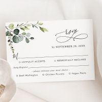 Eucalyptus Green Repas Options Chanson Demande