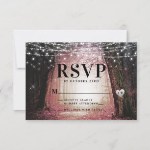Cartons Réponse Evermore   Forêt de fée enchantée   Mariage rose
