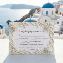 Faux Embossed Plaster White Floral Relief