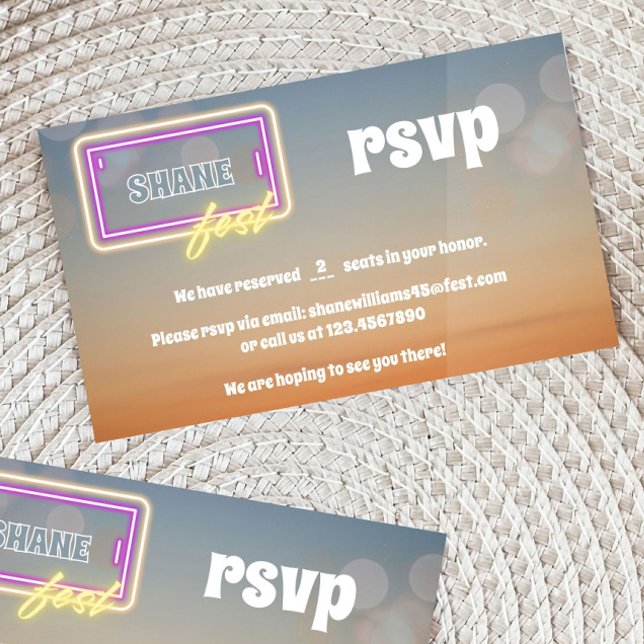 Cartons Réponse Festival de musique Boho Concert Fest Pastel (Music Festival rsvp card, music fest birthday, concert theme birthday, coachella rsvp card, ferris w)