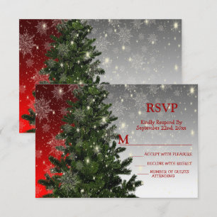 Cartons Réponse Fête de Noël Arbre vert Rouge Argent Flèches