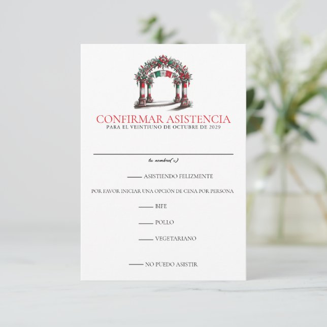 Cartons Réponse Fête des Mariages mexicains (Debout devant)