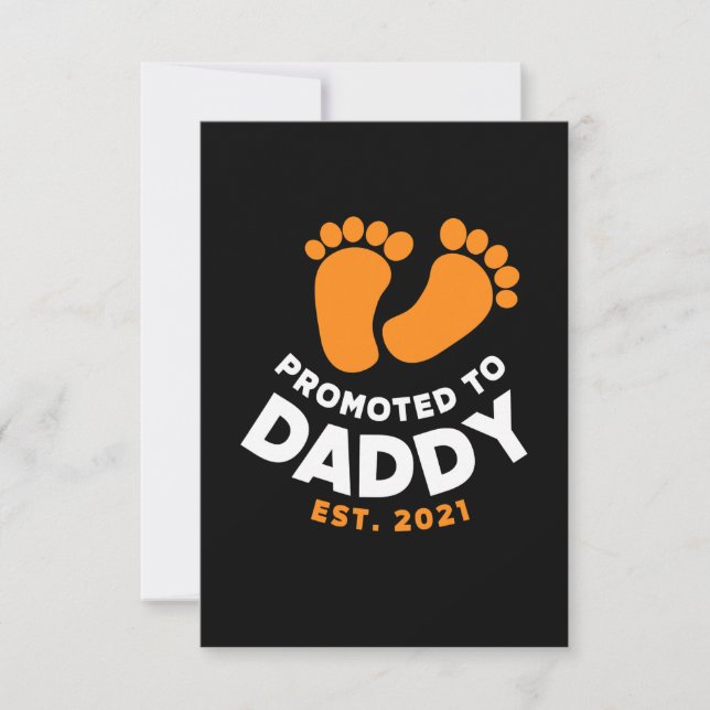 Cartons Réponse Fête des pères | Promu À Papa 2021 (Devant)