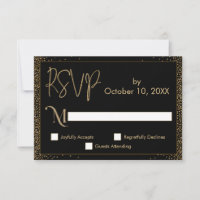 Fête Festive Faux Gold Confetti sur Noir