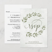 Feuilles de Laurier Vert Sauge Mariage Rustique