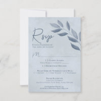Feuilles désireux Dusty Blue Aquarelle Mariage