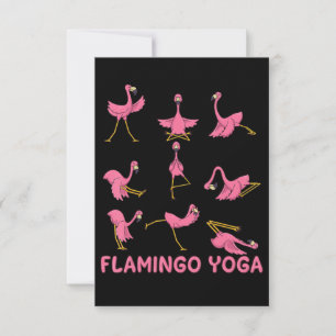 Cartons Réponse Flamingo Méditation par position du yoga flamingo