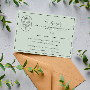 Cartons Réponse Fleur du Mois Avril Mariage entièrement person