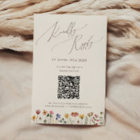 Fleur sauvage coloré | Code QR beige