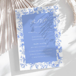 Cartons Réponse Fleurs françaises quelque chose de bleu Baby Showe