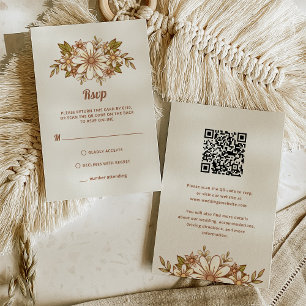 Cartons Réponse Fleurs rétro   Combo QR Code et Traditionnel