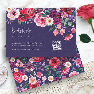 Cartons Réponse Floral bleu