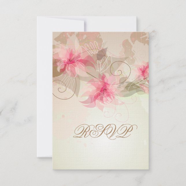 Cartons Réponse Floral Lily rose (Devant)