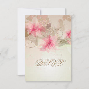 Cartons Réponse Floral Lily rose