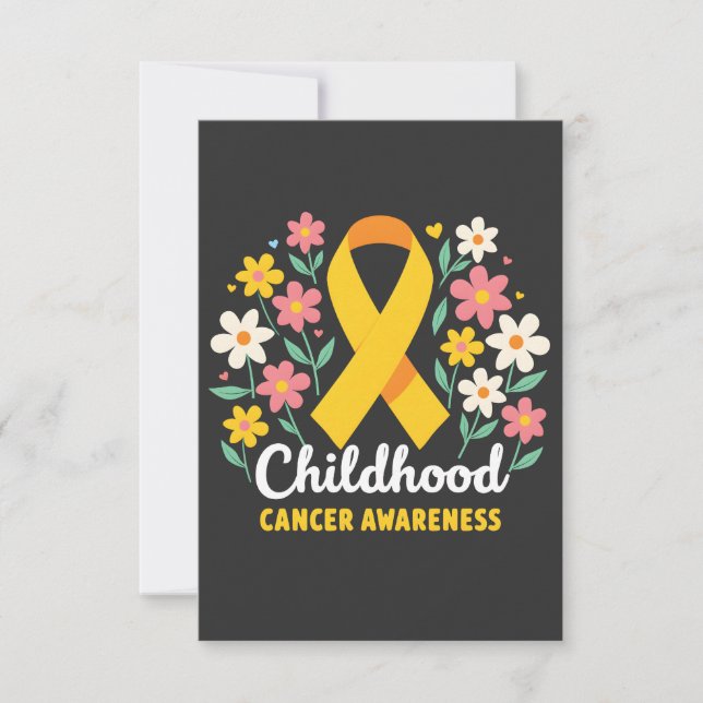 Cartons Réponse Floral Sensibilisation au cancer chez les enfants  (Devant)